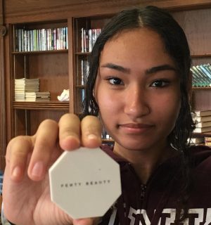 Kaylin Morales, freshman, shows off her Fenty 