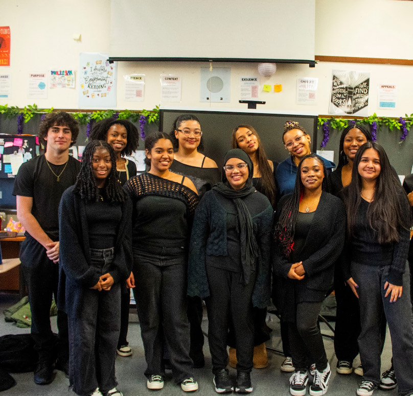 Student facilitators for the black history month presentations. 