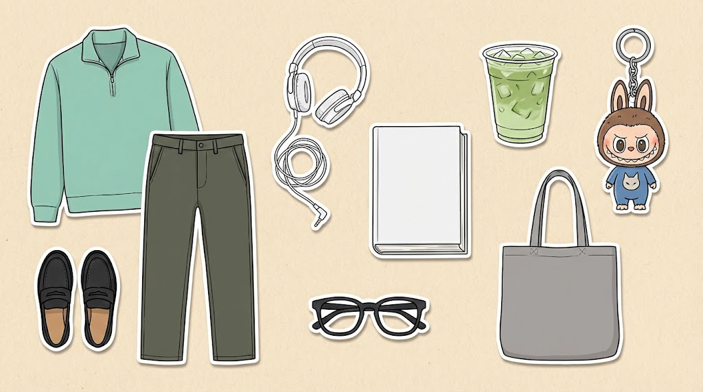 The above image features items that are often associated with "performative" men. 
